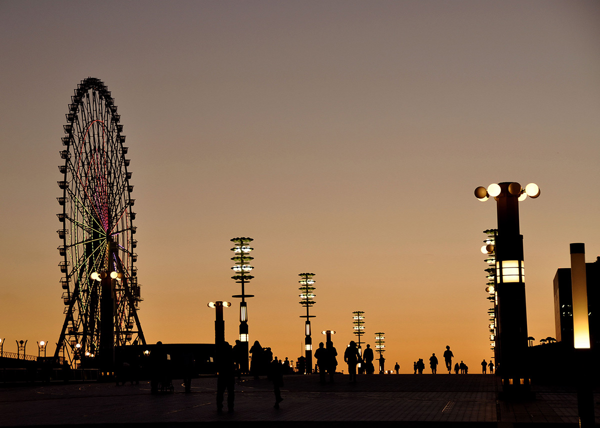 夢の大橋夕景