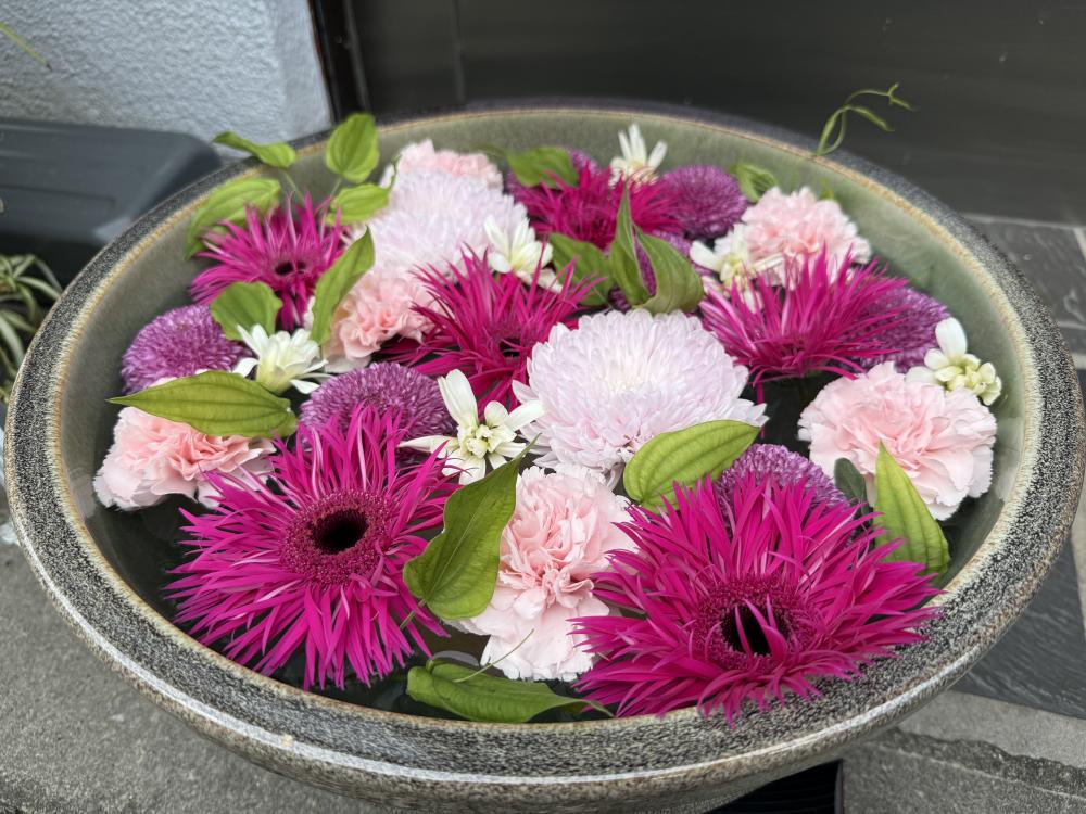 手打ちそば はなぶさ 深川花手水